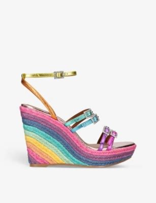 kurt geiger rainbow wedges